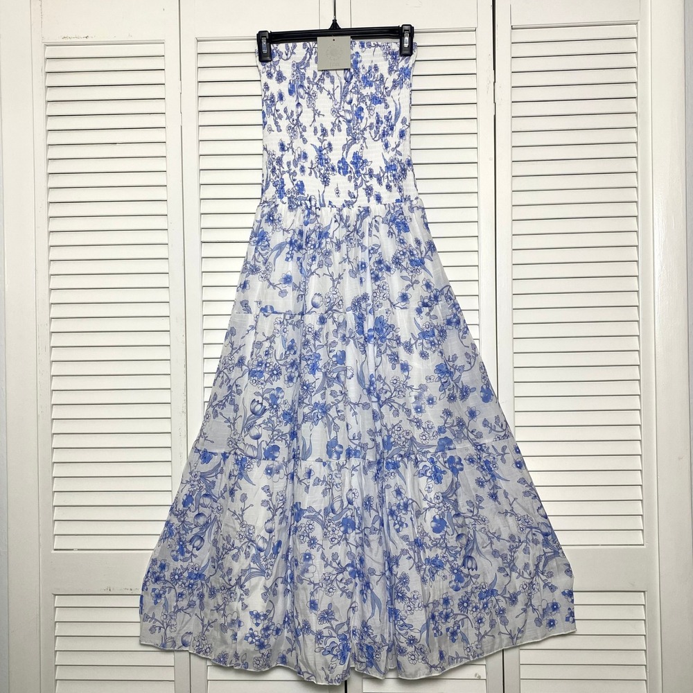 Anthropologie J Gee Small Maxi Dress Cottagecore Coquette Feminine Romantic NWT - Picture 2 of 6